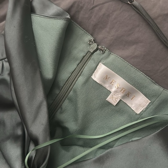 meshki sage grey twist front dress - Picture 2 of 3